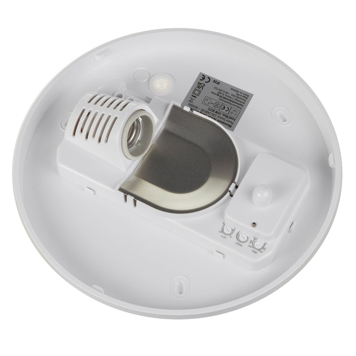 Maclean plafondlamp 1xE27 met sensor, microgolfsensor, PMMA diffuser, max. belasting 25W, IP20, MCE309