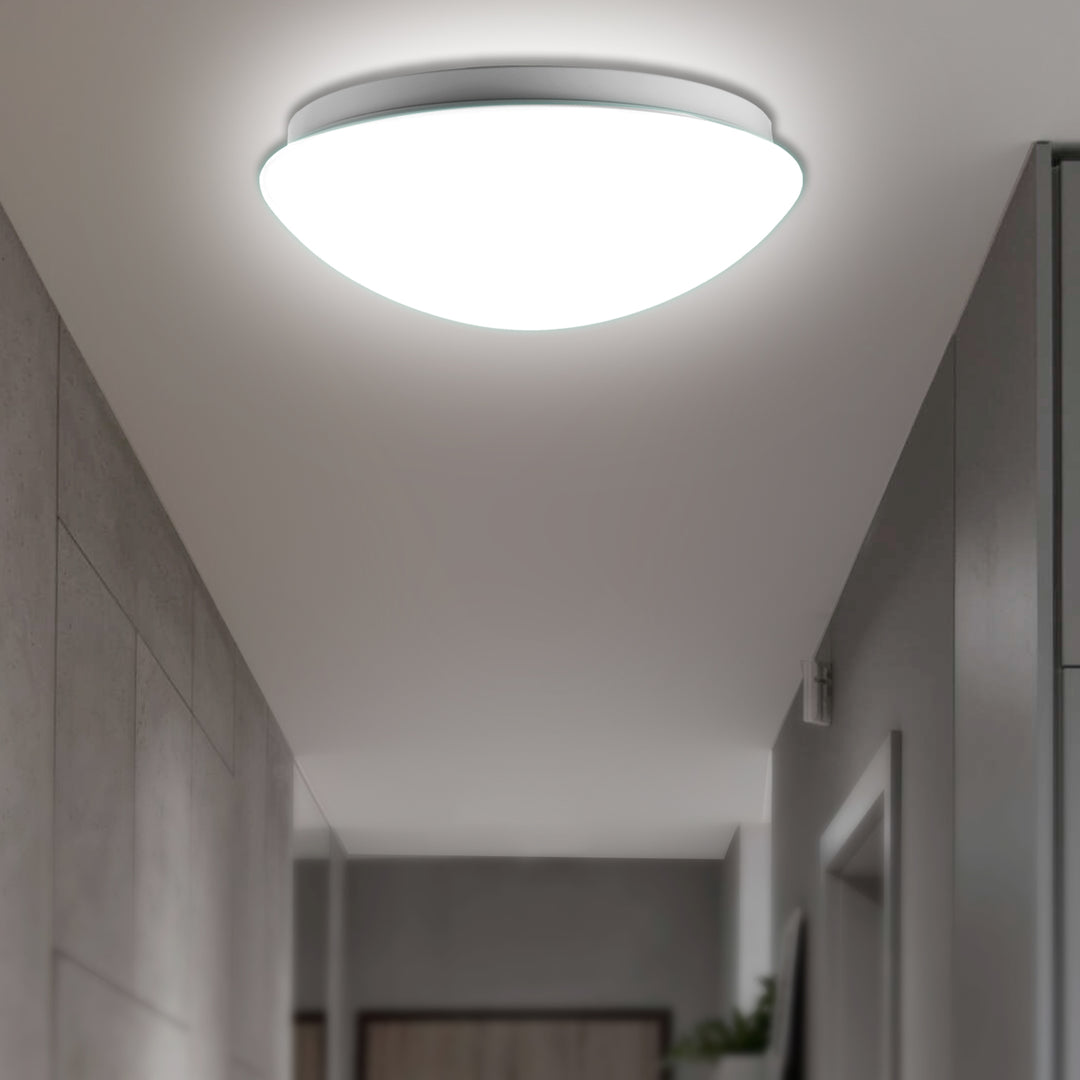 Maclean plafondlamp 1xE27 met sensor, microgolfsensor, PMMA diffuser, max. belasting 25W, IP20, MCE309