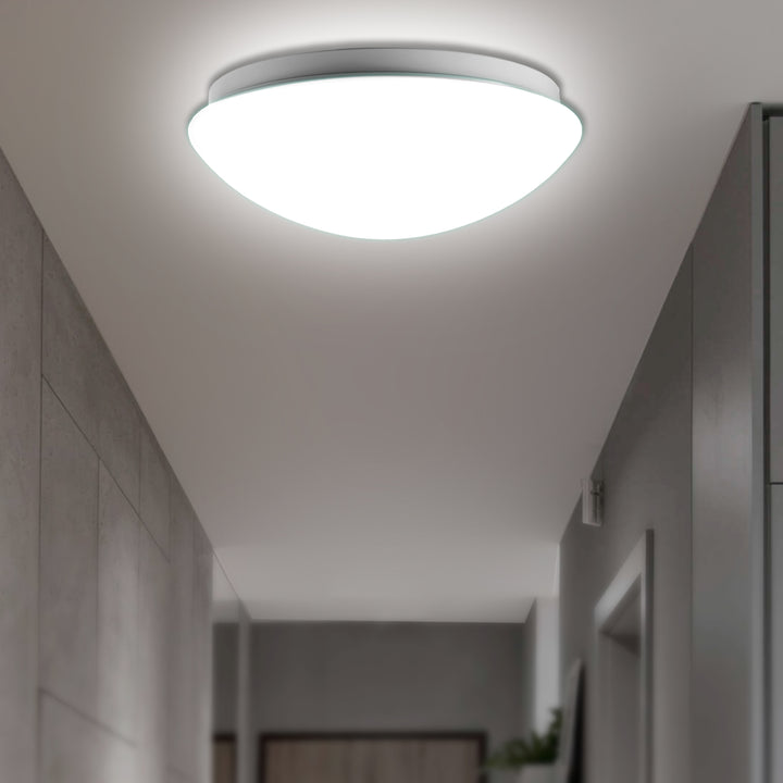 Maclean plafondlamp 1xE27 met sensor, microgolfsensor, PMMA diffuser, max. belasting 25W, IP20, MCE309