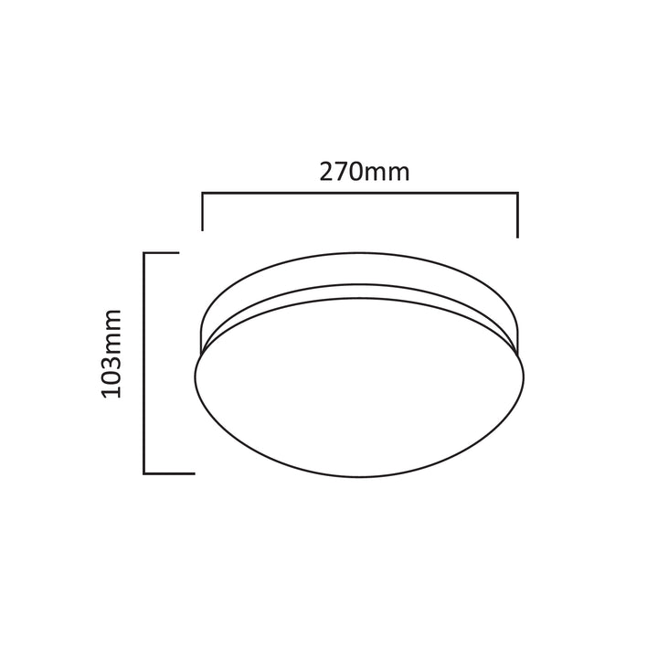 Maclean plafondlamp 1xE27 met sensor, microgolfsensor, PMMA diffuser, max. belasting 25W, IP20, MCE309