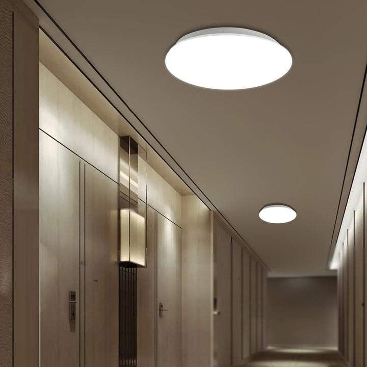 Maclean plafond LED sensorlamp, microgolf sensor 5.8GHz,4000K, 12W, 950lm, IP44, MCE347