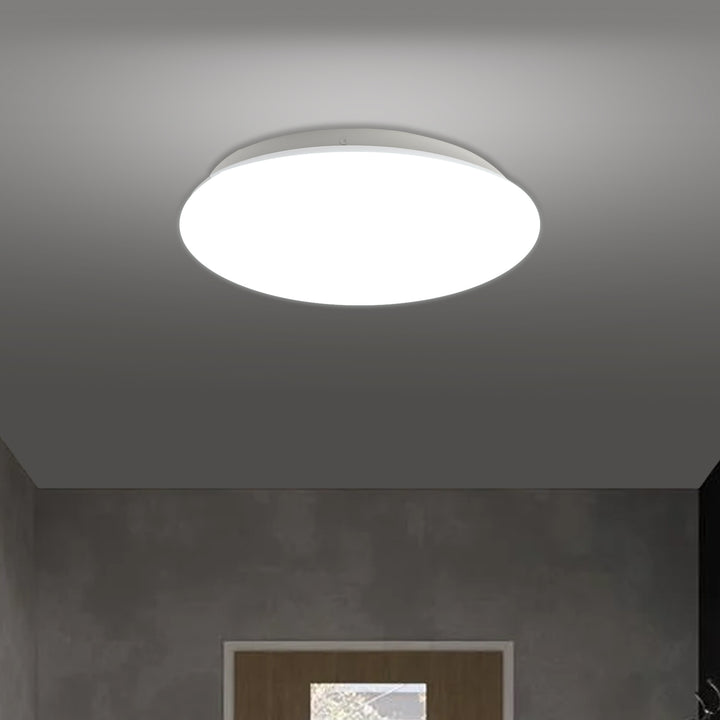 Maclean plafond LED sensorlamp, microgolf sensor 5.8GHz,4000K, 12W, 950lm, IP44, MCE347