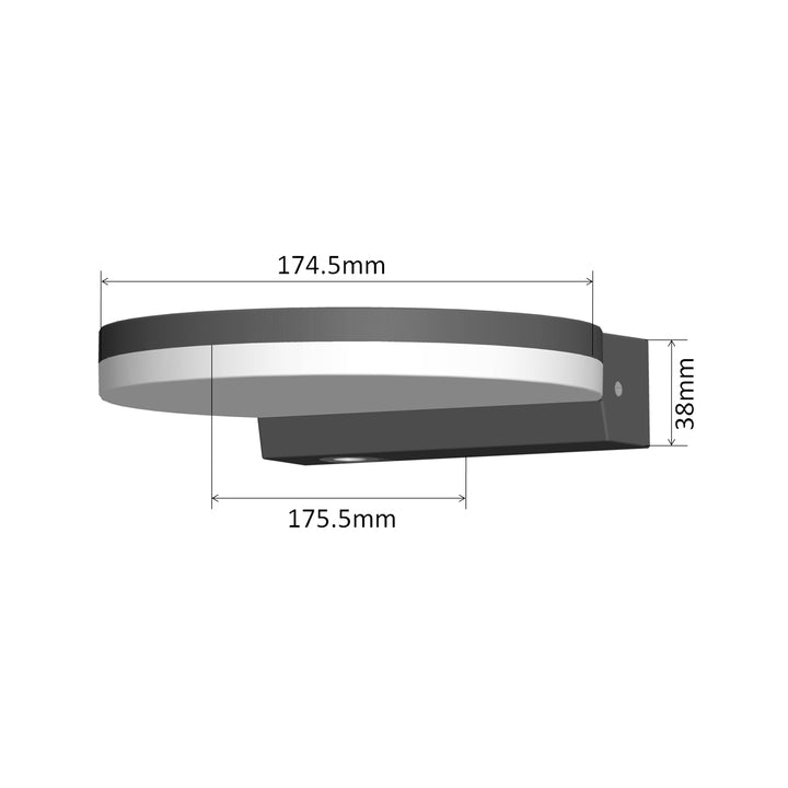 Maclean LED lamp, zwart, 15W, IP65, 1300lm, neutraal wit (4000K) MCE346 B