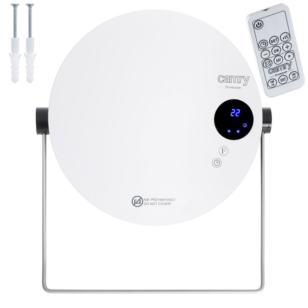 Camry badkamerverwarmer, vermogen 2000W, 2 verwarmingsniveaus, LCD-scherm, afstandsbediening, CR 7747