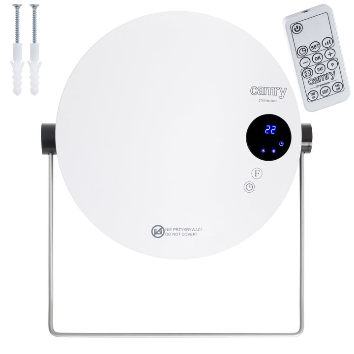 Camry badkamerverwarmer, vermogen 2000W, 2 verwarmingsniveaus, LCD-scherm, afstandsbediening, CR 7747