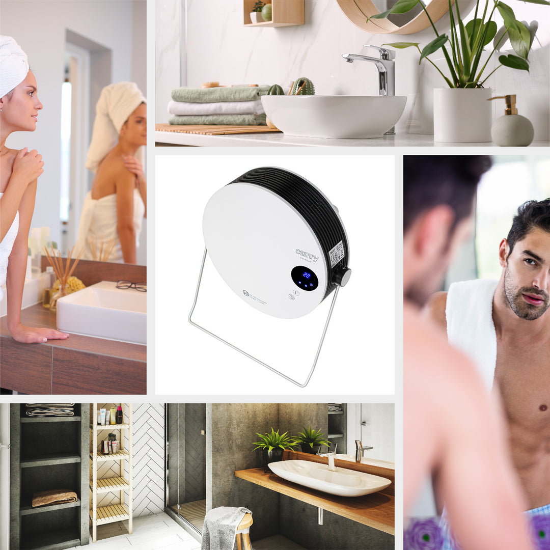Camry badkamerverwarmer, vermogen 2000W, 2 verwarmingsniveaus, LCD-scherm, afstandsbediening, CR 7747