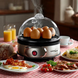 GreenBlue automatische eierkoker, vermogen 400W, tot 7 eieren, maatbeker, 220-240V~, 50 Hz, GB572