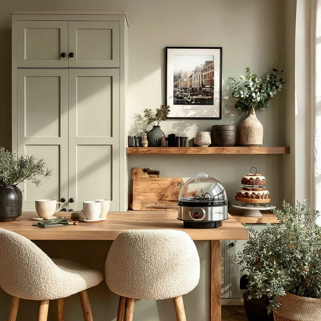 GreenBlue automatische eierkoker, vermogen 400W, tot 7 eieren, maatbeker, 220-240V~, 50 Hz, GB572