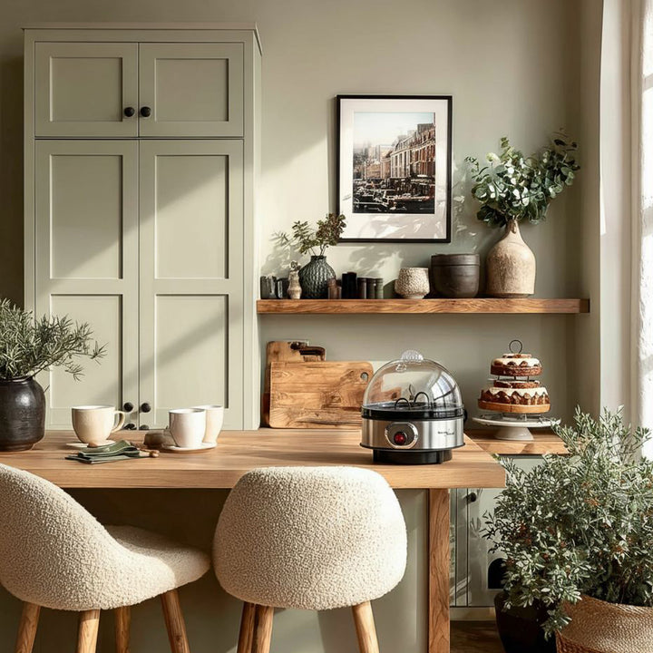 GreenBlue automatische eierkoker, vermogen 400W, tot 7 eieren, maatbeker, 220-240V~, 50 Hz, GB572