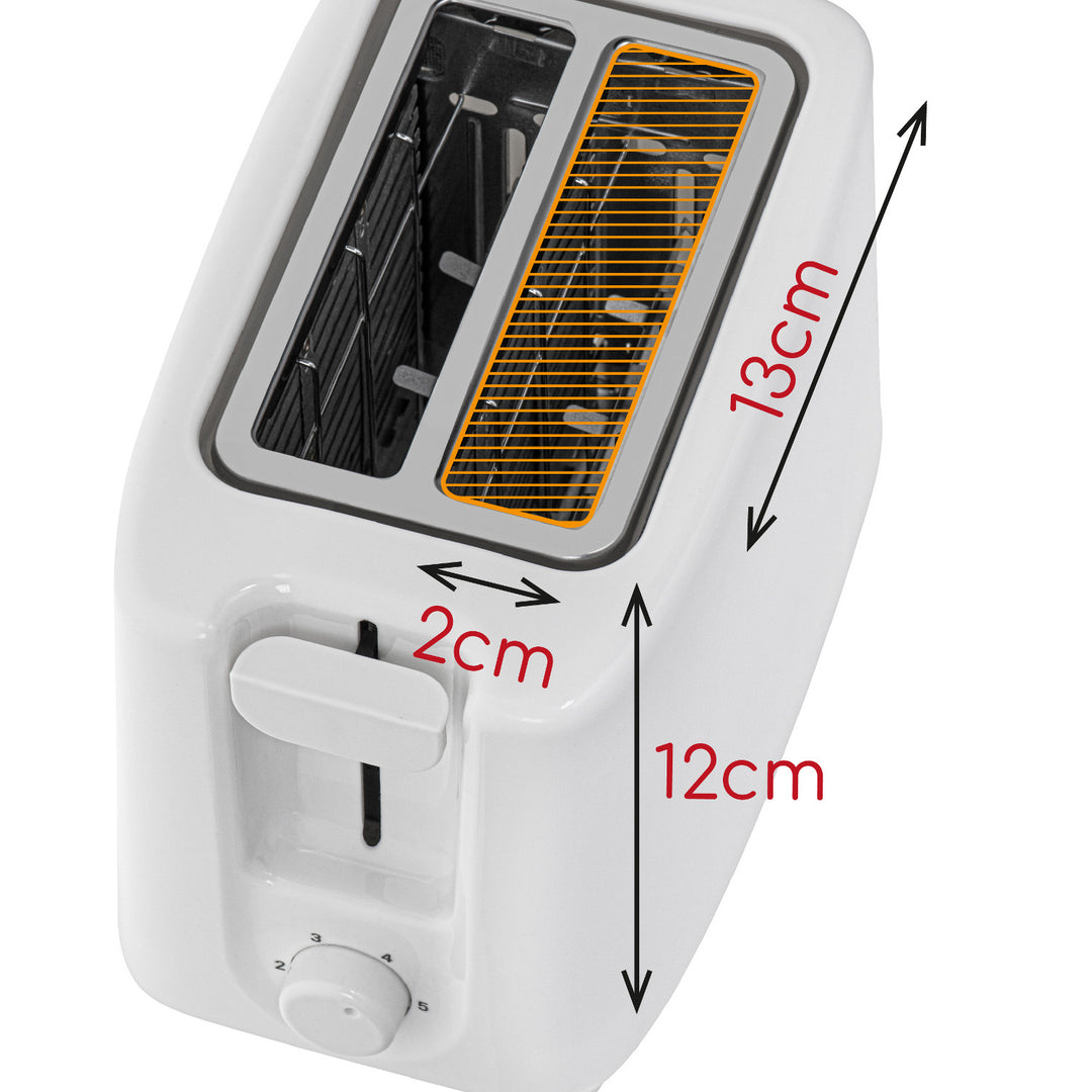 Adler broodrooster, 6 regelstanden, broodjesrooster, 900W, wit, AD 3223