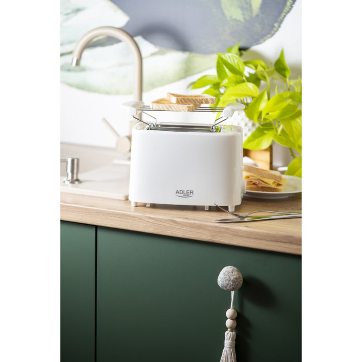 Adler broodrooster, 6 regelstanden, broodjesrooster, 900W, wit, AD 3223