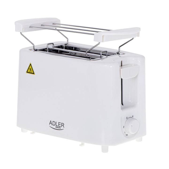 Adler broodrooster, 6 regelstanden, broodjesrooster, 900W, wit, AD 3223