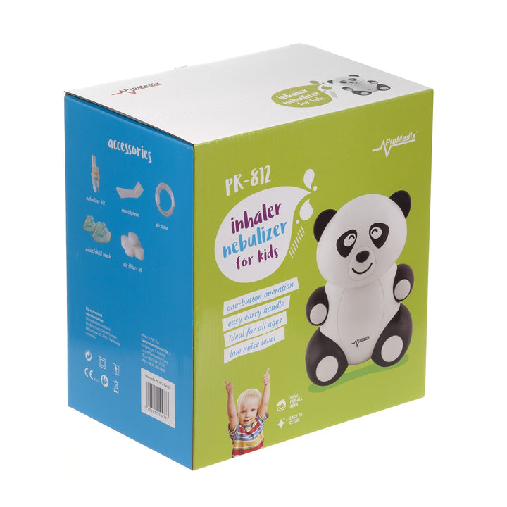 Reiswieg Promedix,125x65x74cm, blauw, wielen, beschermhoes, PR-803B + Baby inhalator panda PR-812