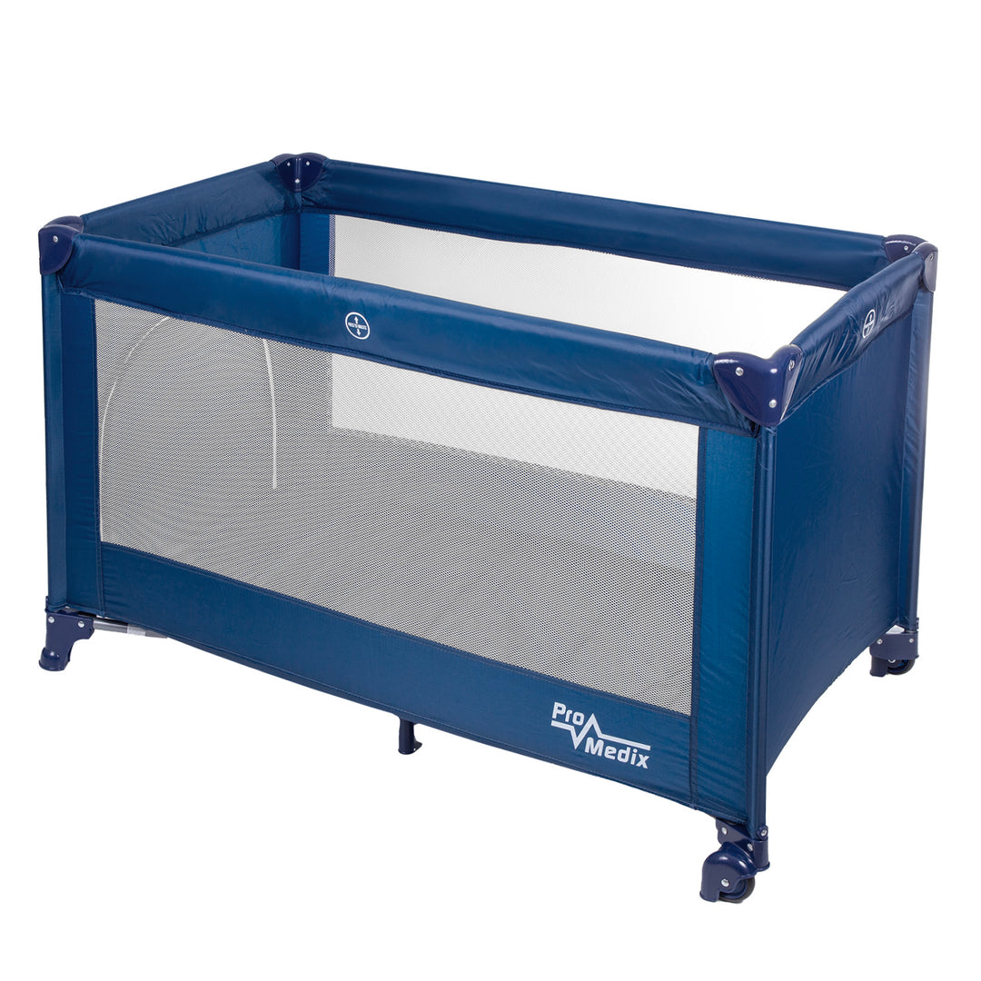 Reiswieg Promedix,125x65x74cm, blauw, wielen, beschermhoes, PR-803B + Baby inhalator panda PR-812