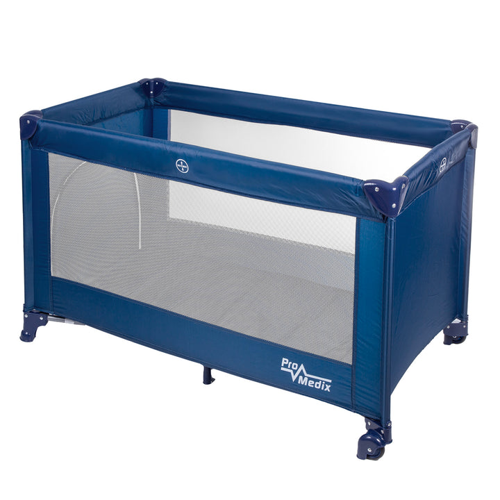 Reiswieg Promedix,125x65x74cm, blauw, wielen, beschermhoes, PR-803B + Baby inhalator panda PR-812