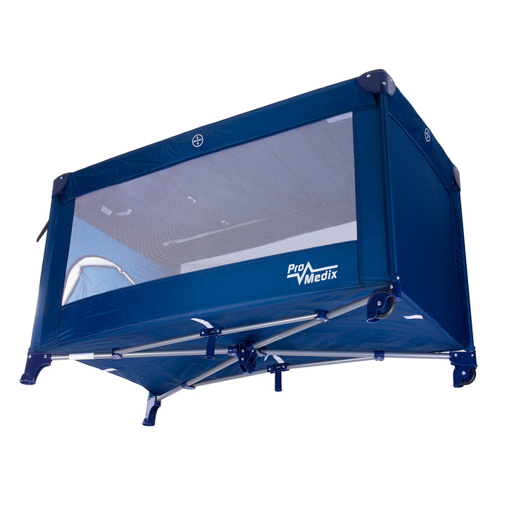 Reiswieg Promedix,125x65x74cm, blauw, wielen, beschermhoes, PR-803B + Baby inhalator panda PR-812