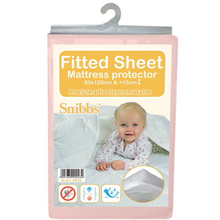 Snibbs waterbestendig laken, roze, 60x120 cm, T-SNI-100232