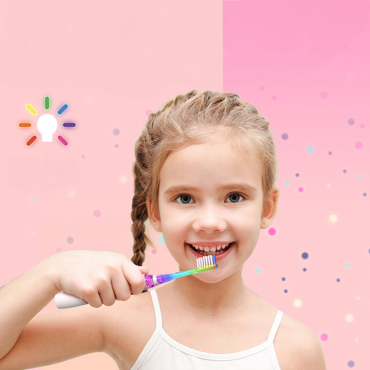 SEAGO sonische tandenborstel voor kinderen, roze, 1xAA 1,5V (niet meegeleverd), 3 tips, SG-977 Roze