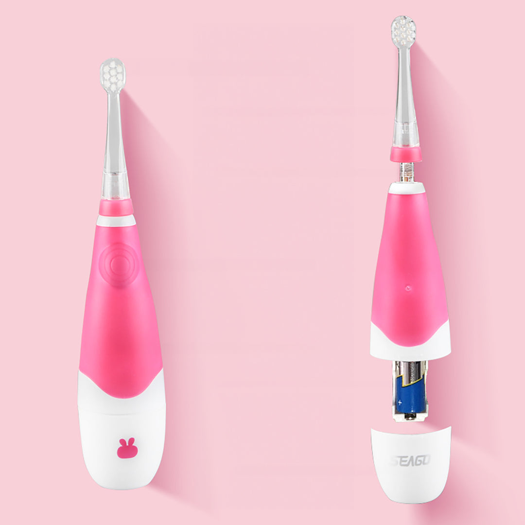 SEAGO sonische tandenborstel voor kinderen, roze, 1xAA 1,5V (niet meegeleverd), 4 opzetstukken, SG-902 Roze