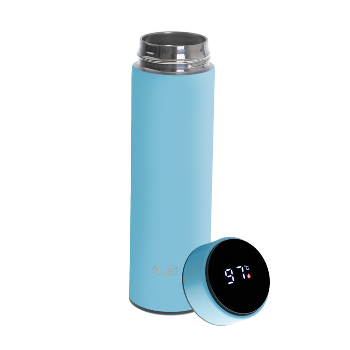 Adler thermosfles, LED-touchscreen, inhoud 473 ml, kleur blauw, AD 4506