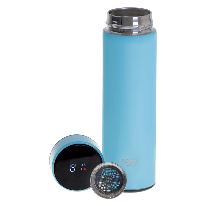 Adler thermosfles, LED-touchscreen, inhoud 473 ml, kleur blauw, AD 4506