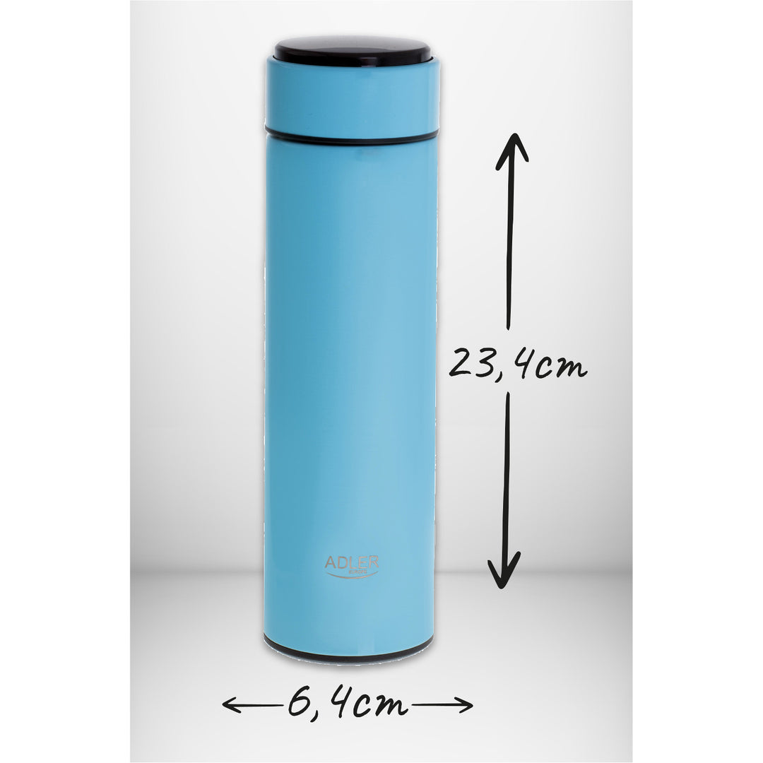 Adler thermosfles, LED-touchscreen, inhoud 473 ml, kleur blauw, AD 4506