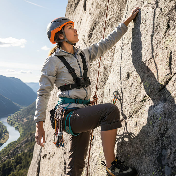 Maclean MC-294 2 in 1 Universele borstbandhouder voor smartphone en actiecamera Compatibel met GoPro-camera's etc. Sporthouder voor mobiele telefoon Houder voor mobiele telefoon Camera 360° draaibaar