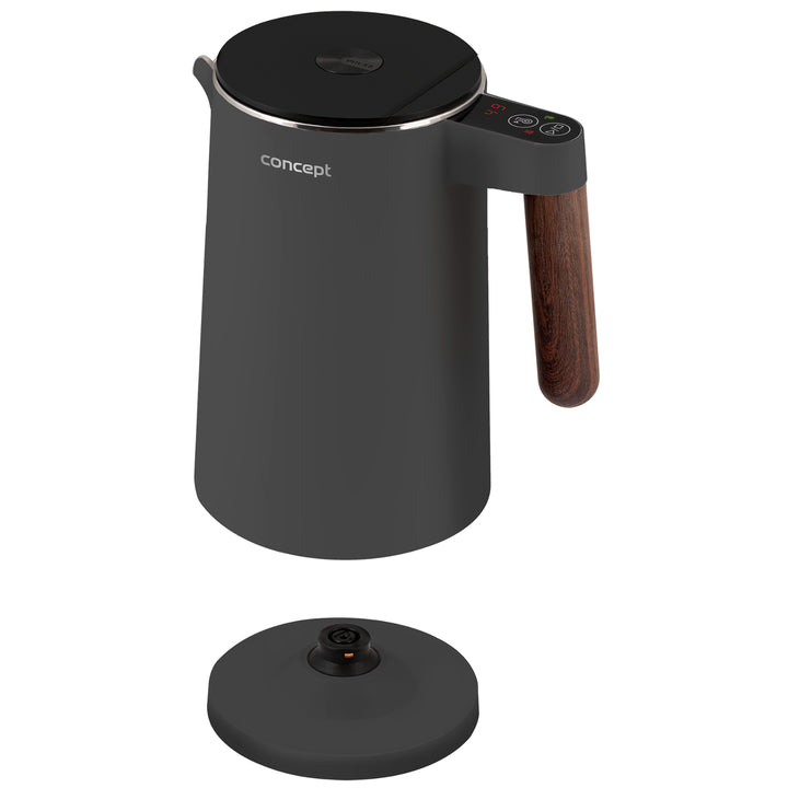 Concept Norwood RK3305 Roestvrijstalen Waterkoker Temperatuurregeling Warmhouden 1,5L 1850-2200W Donkergrijs