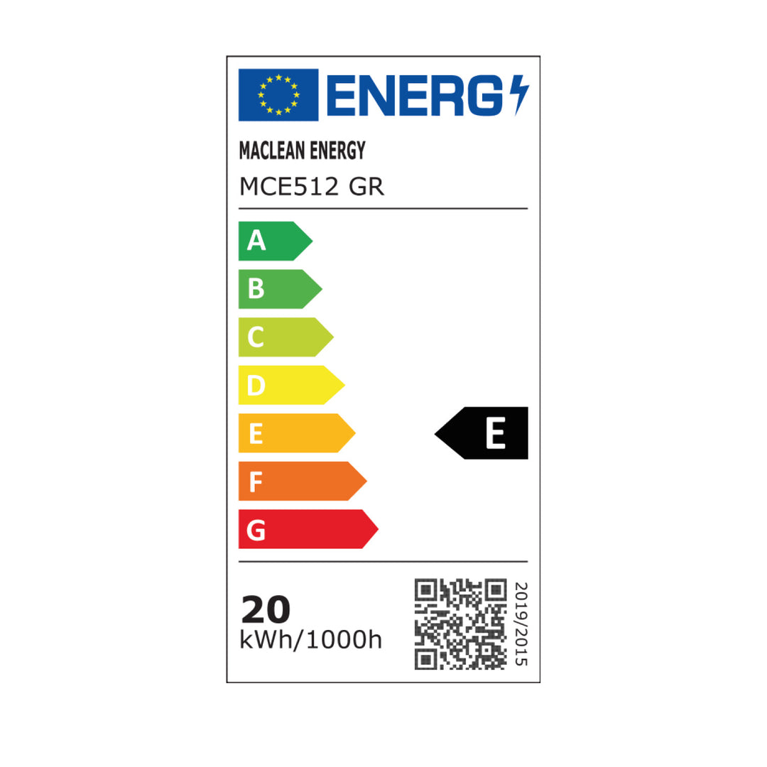 Maclean - LED lamp - Buitenlamp - Wandlamp - PIR bewegingssensor - 20W - IP65 - 2000lm - 4000K - Grijs - MCE512 GR