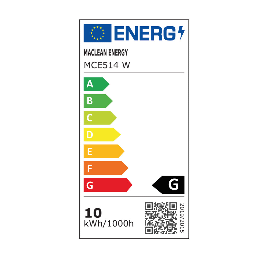 Maclean - LED-lamp - LED lamp - Buitenlamp - Wandlamp - 10W - 700lm - IP65 - Neutraal wit - 4000K - Wit - MCE514 W