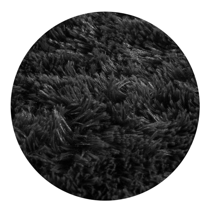 Pluche tapijt, korte pool, antislip, 160 x 220 cm, zwart, DYWSHA120/160CZA