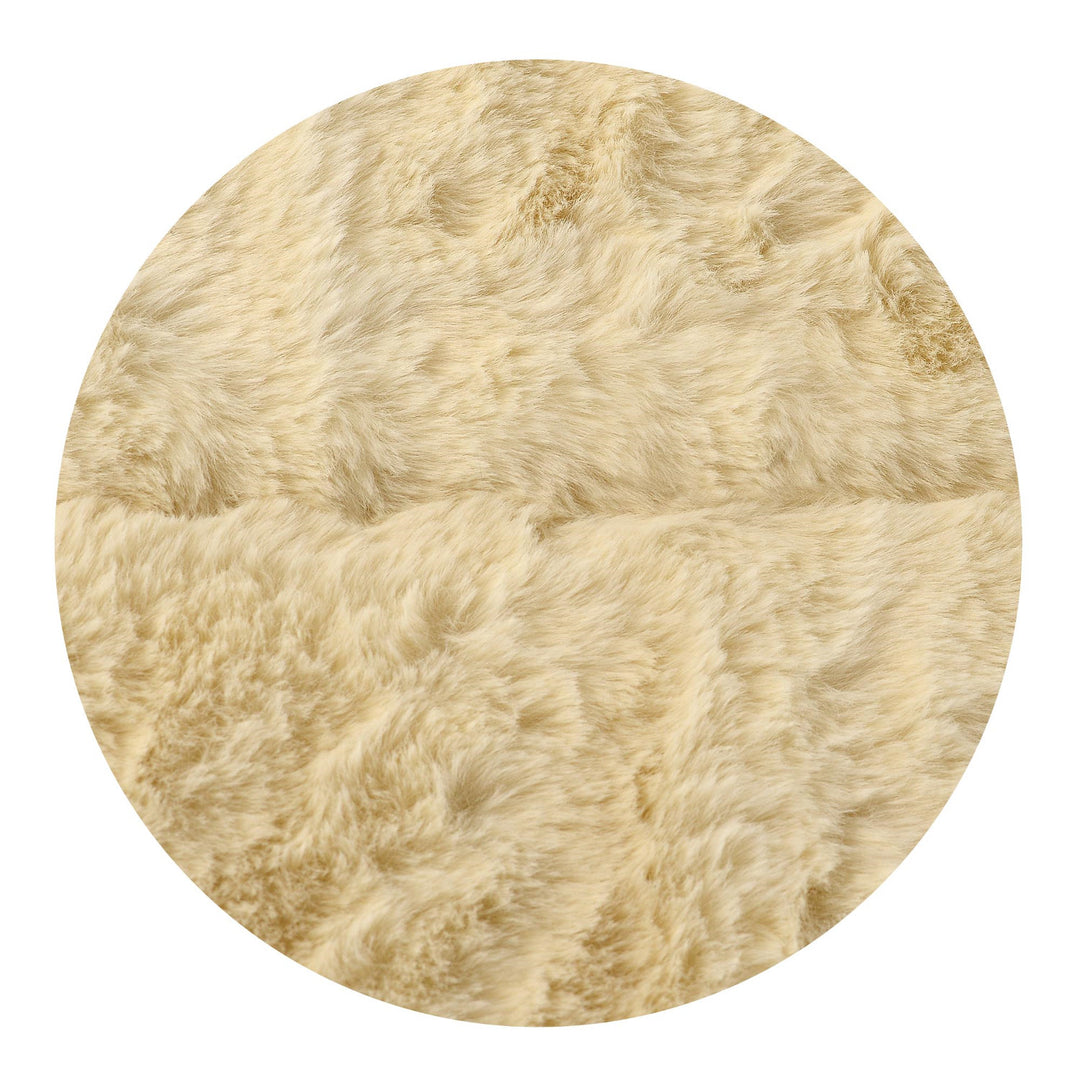 Pluche tapijt, imitatie konijnenbont, antislip, 120 x 160 cm, beige, DYWRAB120/160BEZ