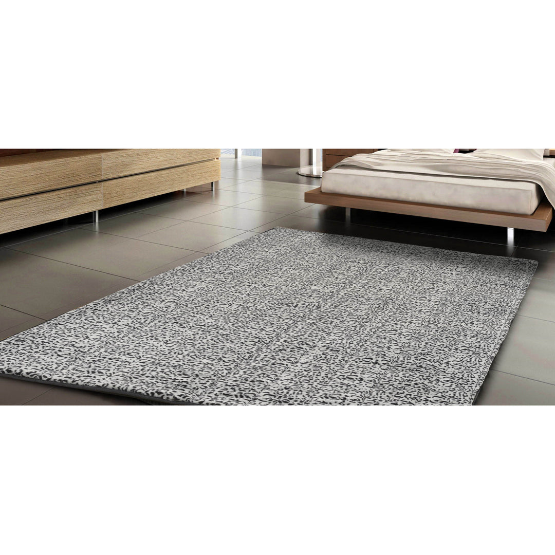 Pluche tapijt, imitatie konijnenbont, antislip, 120 x 160 cm, Siberisch patroon, DYWRAB120/160SYB
