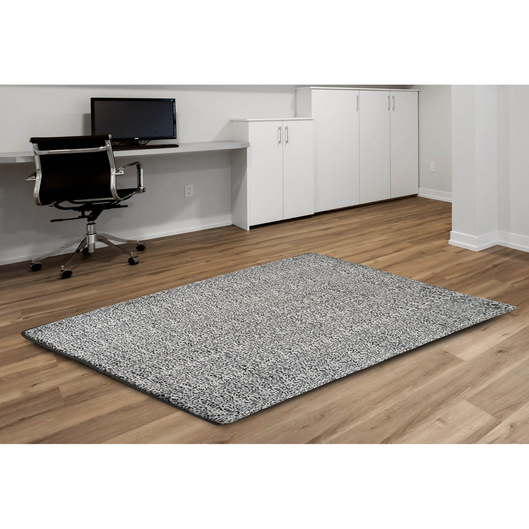 Pluche tapijt, imitatie konijnenbont, antislip, 120 x 160 cm, Siberisch patroon, DYWRAB120/160SYB