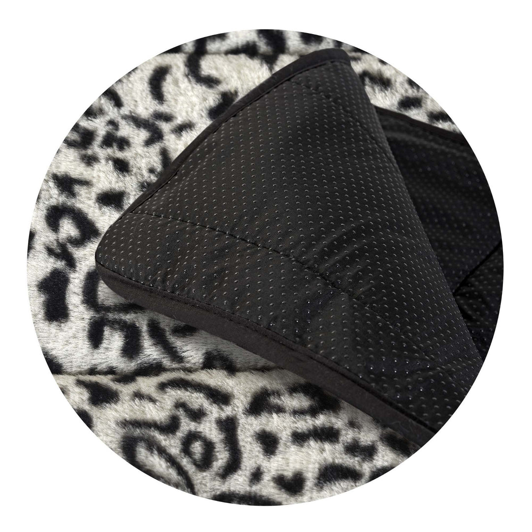 Pluche tapijt, imitatie konijnenbont, antislip, 120 x 160 cm, Siberisch patroon, DYWRAB120/160SYB