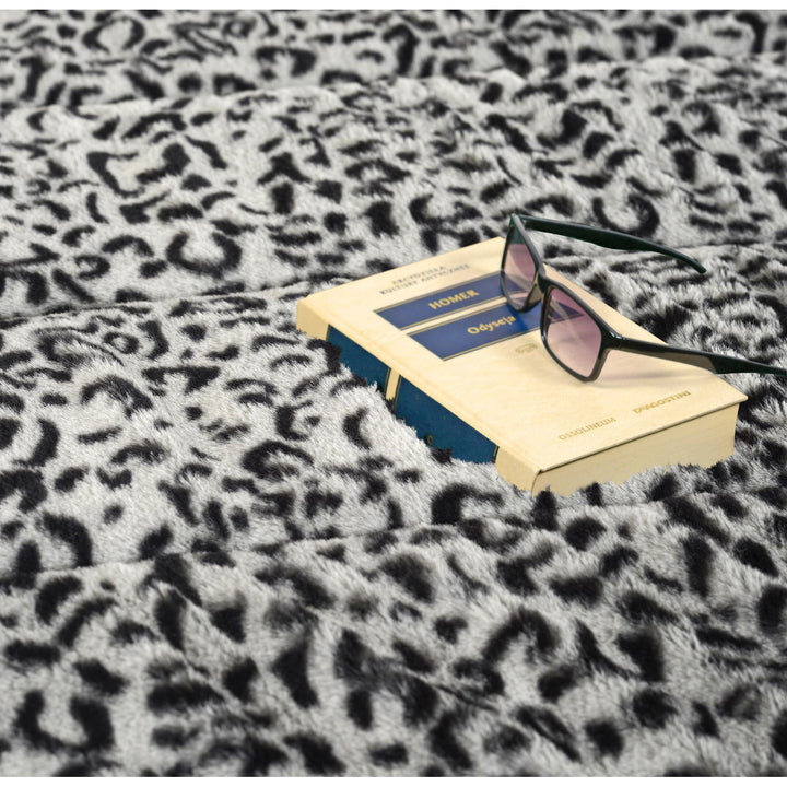 Pluche tapijt, imitatie konijnenbont, antislip, 120 x 160 cm, Siberisch patroon, DYWRAB120/160SYB