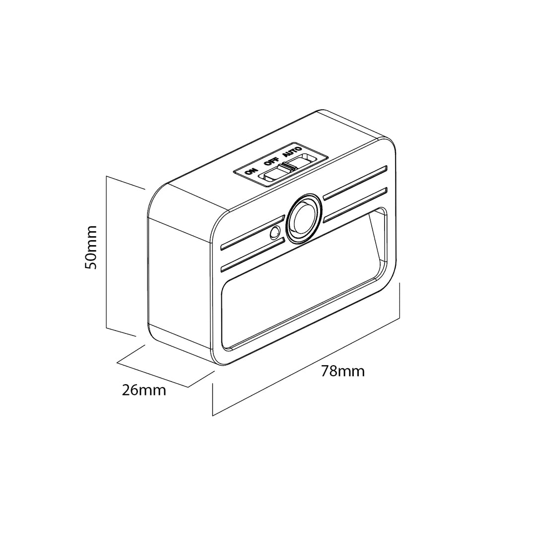 Maclean LED traplamp, met bewegingssensor, temp. 4000K, 4 LED's, Bereik 3-4m, MCE363