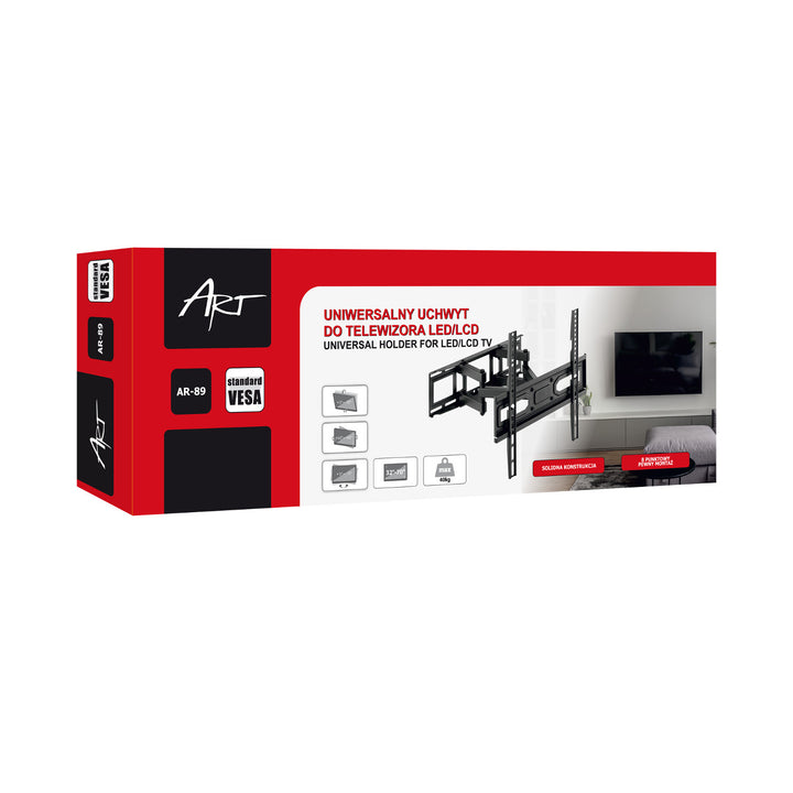 ART TV beugel, 32-70'', 40kg, zwart, VESA 400x400, AR-89