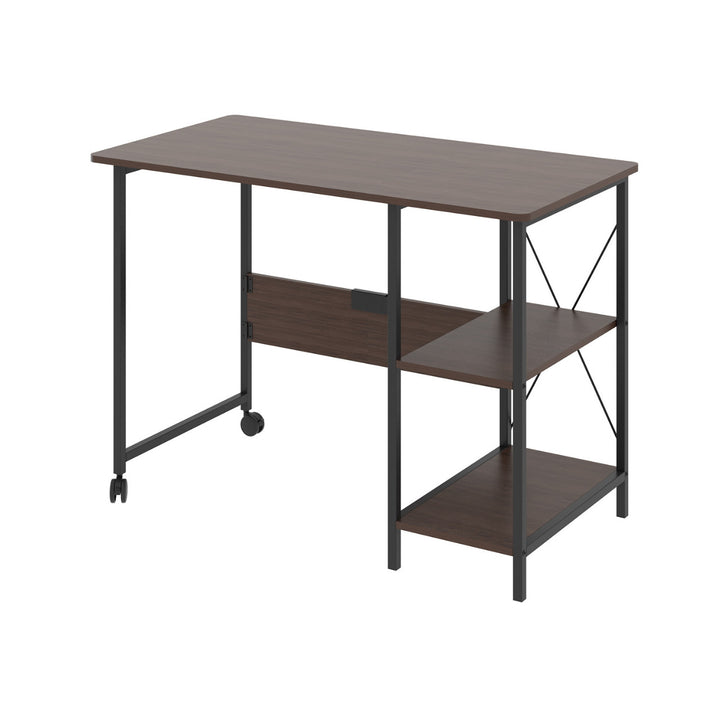 Maclean - Bureau - klapbureau - loft inklapbaar bureau - afmetingen: 107x45x75cm - max - 150 kg - kleur donker walnoot, MC-411 B