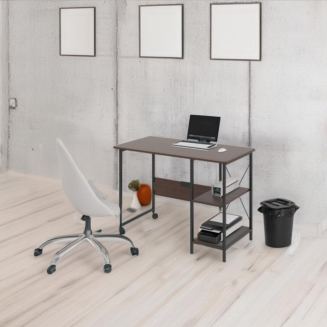 Maclean - Bureau - klapbureau - loft inklapbaar bureau - afmetingen: 107x45x75cm - max - 150 kg - kleur donker walnoot, MC-411 B