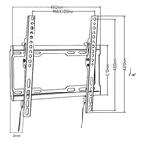 Maclean - Tv Beugel - Tv houder - TV steun - LCD, LED, OLED - max VESA 400x400 - 32-70" - 45kg - Kantelverstelling +0°~-10° - MC-412