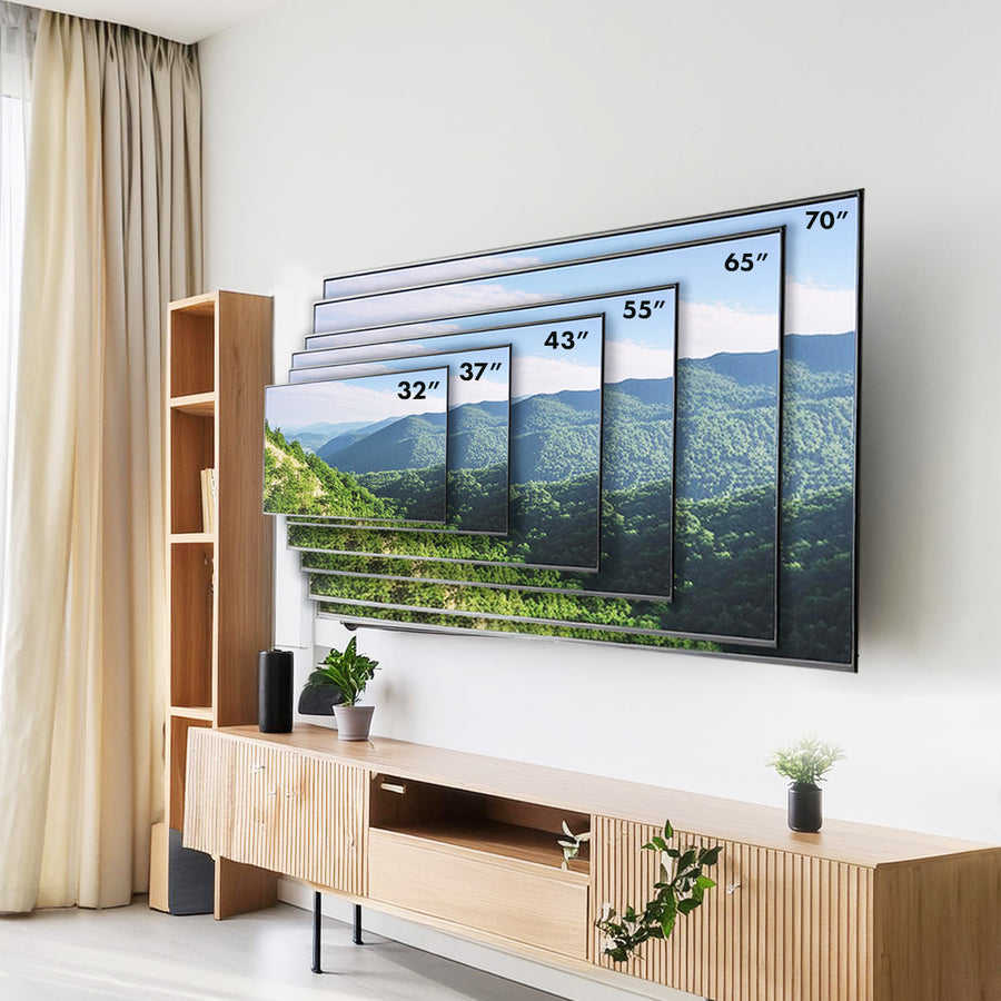 Maclean - Tv Beugel - Tv houder - TV steun - LCD, LED, OLED - max VESA 400x400 - 32-70" - 45kg - Kantelverstelling +0°~-10° - MC-412