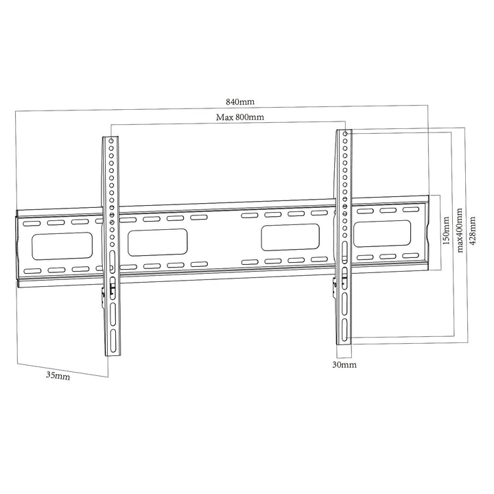 Maclean TV-Beugel / TV-houder - LCD, LED, OLED - max VESA 800x400, 43-120", 120kg, MC-420