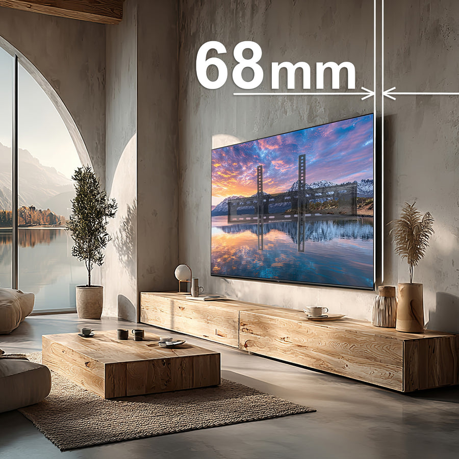 Maclean - TV-Beugel / TV-houder- max VESA 600x400, 32-90", 80kg, kantelverstelling +15°~-15°, MC-421