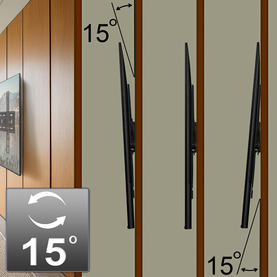 Maclean - TV-Beugel / TV-houder- max VESA 600x400, 32-90", 80kg, kantelverstelling +15°~-15°, MC-421