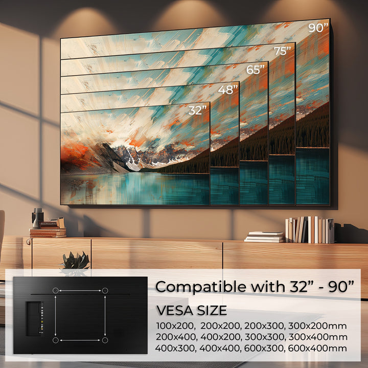 Maclean - TV-Beugel / TV-houder- max VESA 600x400, 32-90", 80kg, kantelverstelling +15°~-15°, MC-421