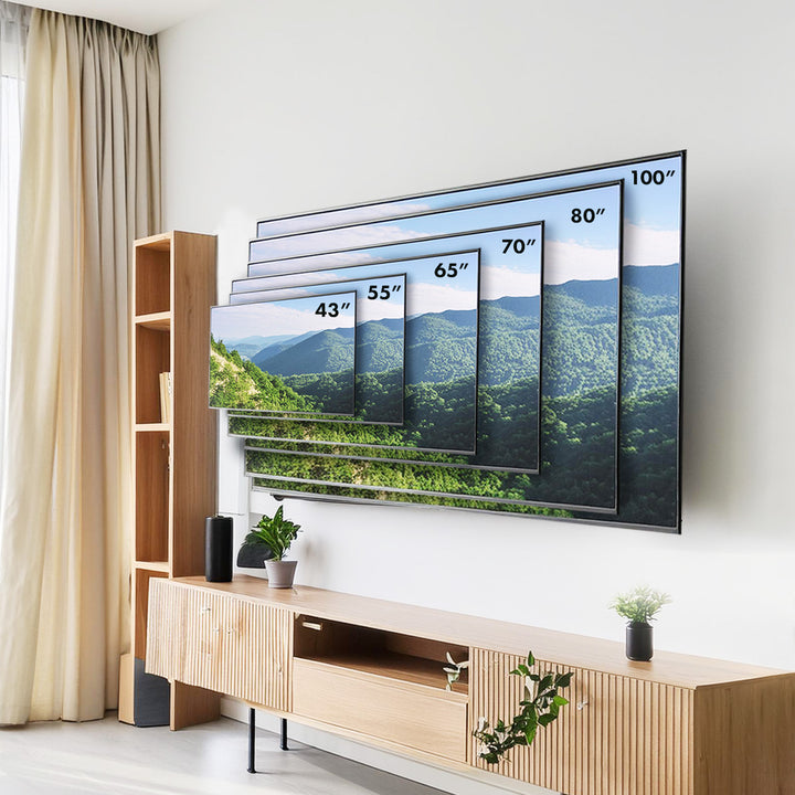 Maclean - TV beugel max VESA 800x600, 43-100", 80kg, horizontale en verticale hoekverstelling, profiel 50-500mm, zwart, MC-423