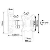 Maclean - Beugel voor TV of monitor - TV-Beugel - Monitorhouder - Muurbeugel - max. VESA 100x100, 13-32", 30kg, zwart, MC-416
