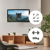 Maclean - Beugel voor TV of monitor - TV-Beugel - Monitorhouder - Muurbeugel - max. VESA 100x100, 13-32", 30kg, zwart, MC-416