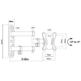 Maclean beugel voor TV of monitor, max. VESA 100x100, 13-32", 30kg, zwart, MC-417